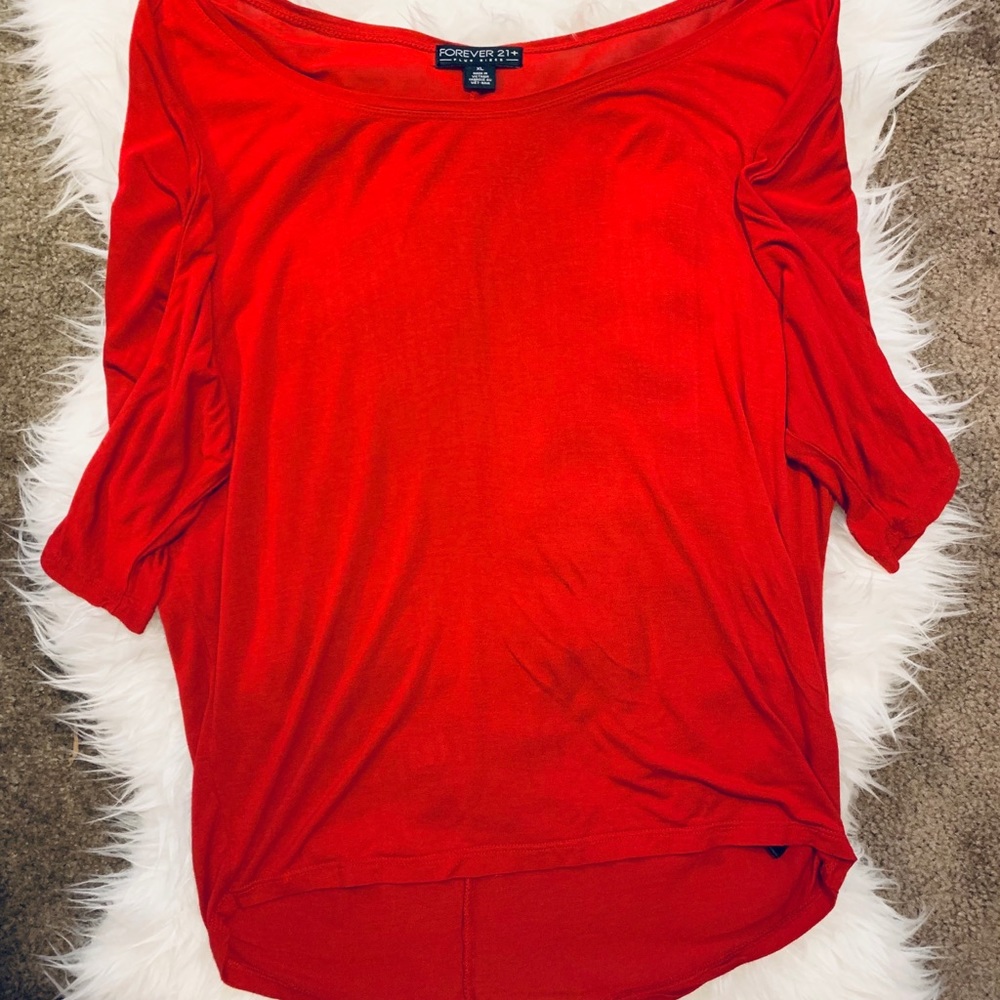 Forever 21 Plus Size XL Red Blouse